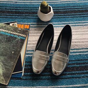 ASOS Metallic Loafer Flats 8.5